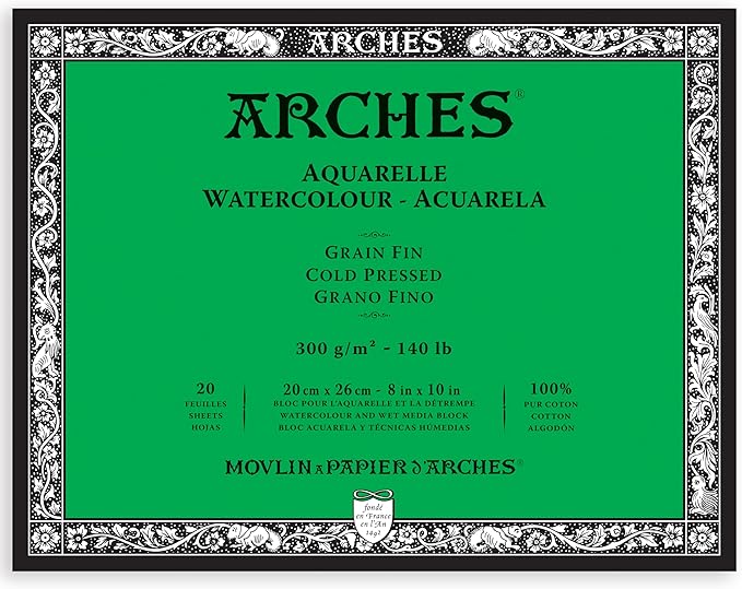 Arches Watercolor Paper Block, Cold Press, 8" x 10", 140 pound - Image 2
