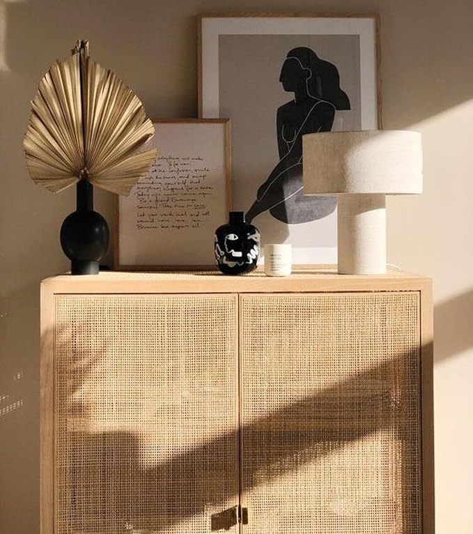 32"(2.7Feet) Width x 5 Feet Length Natural Cane Webbing Large Size Rattan Roll, Caning Material, Cane Webbing roll, Rattan Material Fabric Sheet from Origin Asia for Furniture Chair Dresser Cabinet - Image 5