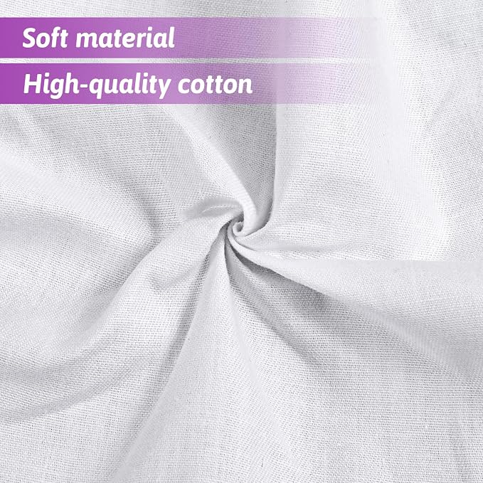 500 Pack White Cotton Fabric Squares, 5″ Precut Cotton Fabric Squares, Solids White Charm Pack, Extremely Large Quantity Packaging to Meet All Your Sewing Needs - Image 5