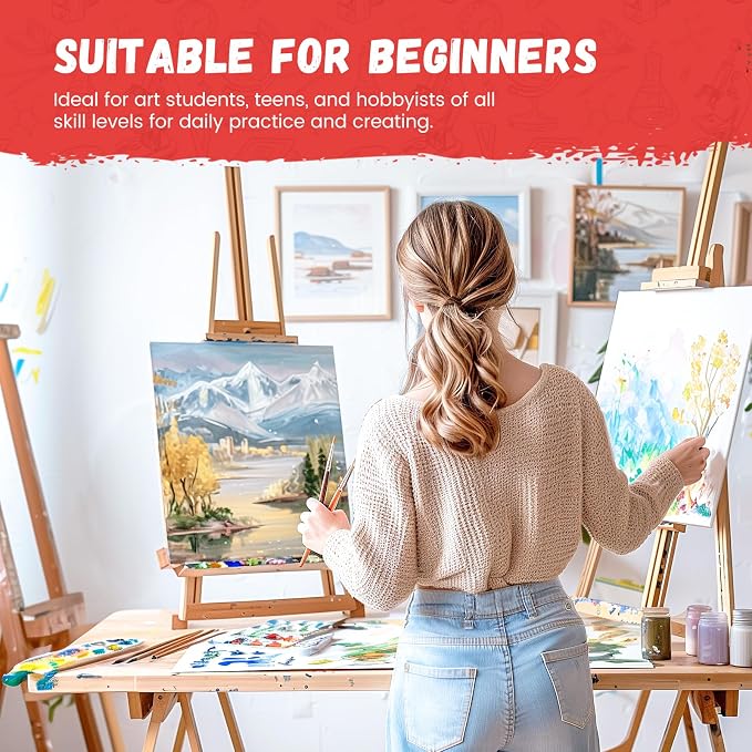12 Pcs 12x16Inch Large Canvas Boards for Painting, Flat Art Panels | Gesso Primed Acid-Free 100% Cotton for Acrylic Oil Watercolor Tempera Paint - Image 2