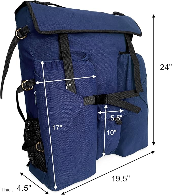 JJRING Heavy Duty Plein Air Artist Backpack With Handheld Strap, Blue | Art Supply Storage Tote Bag For Carrying 18x24 Artwork & Drawing Boards - Image 2