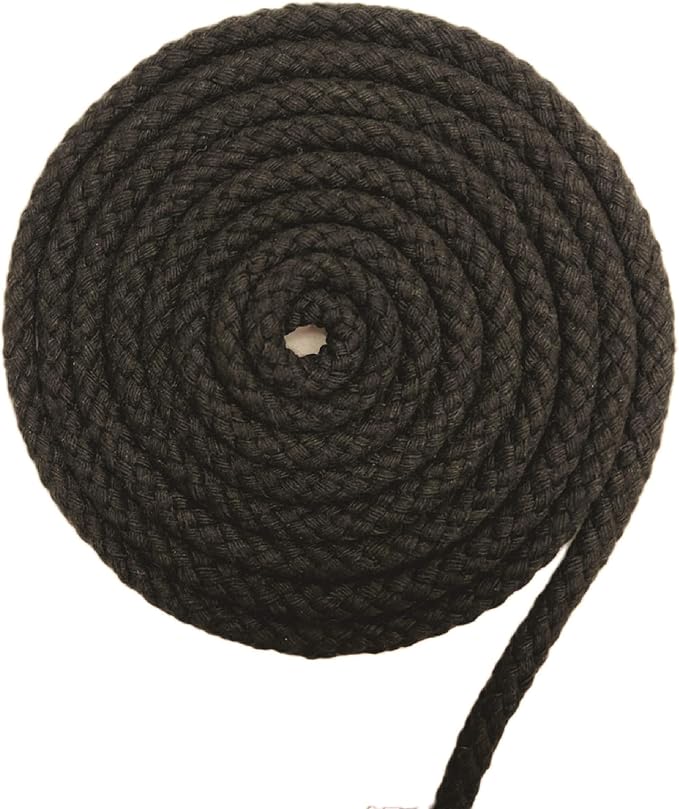 Beyond Trim Drawstring Cord Rope - 100% Cotton Replacement Piping Drawcord Clothing Sewing DIY Crafts 80B Black 5 Yards - Image 2