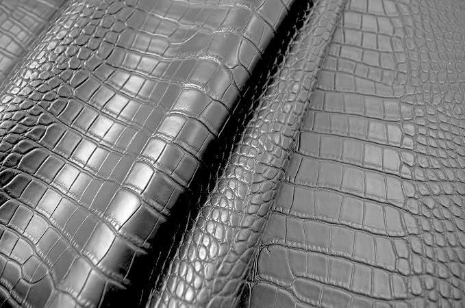 Wento Alligator Skin PU Leather Fabric Faux Leather Fabric Crocodile Fabric Leather Upholstery Fabric By 3 Yards by Wento