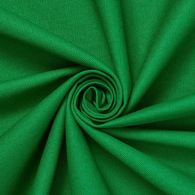 Cotton Duck Canvas Fabric Heavy Duty Outdoor 10 Oz Thick Cloth Material By The Yard & Roll Wholesale - Kelly Green (5 Yards) by FWD