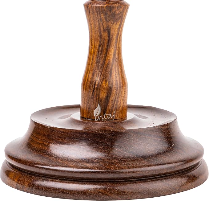 Rosewood Yarn Swift, Wooden Umbrella Hank Holder for Knitting | Umbrella swift opens to hold a full hank taut, spins freely, folds flat for storage, tabletop clamp. - Image 8