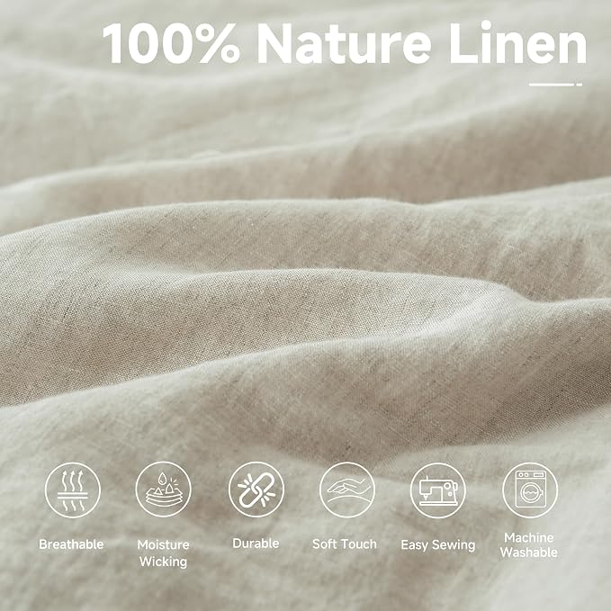 Simple&Opulence 100% Linen Embroidery Fabric 4PCS, Pre-Cut 15inch Squares, Solid Color Nature Pure Linen Cloth Fabric for Sewing, Needlework, Quilting, DIY Garments Craft Accessories(Linen) - Image 2