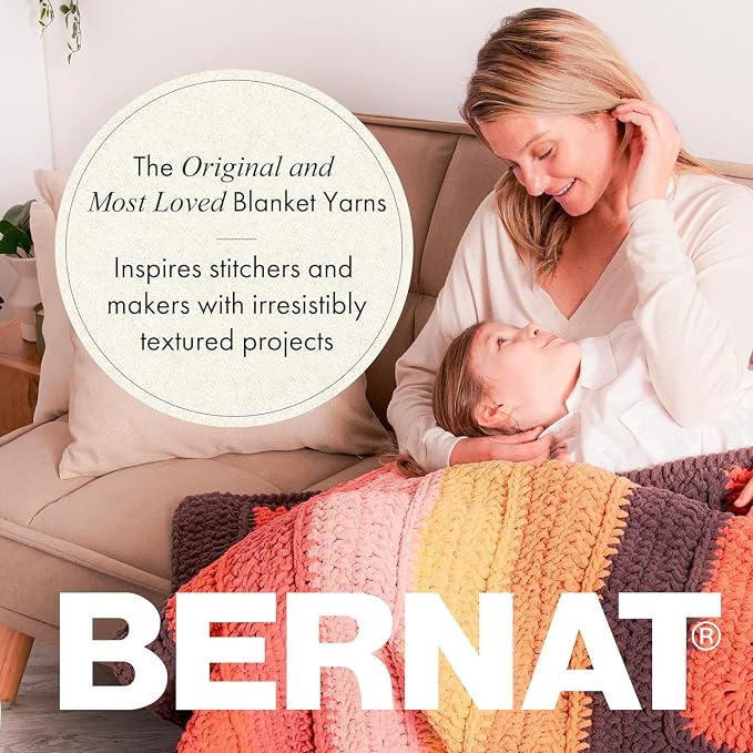 Bernat Blanket Brights Chenille Crochet Yarn, Unicorn Brights, 2-Pack | #6 Super Bulky Yarn, 100% Polyester, Soft Chenille Crochet Yarn for Blankets, Knitting & Crafts, 220yd, 300g/10.5oz per skein - Image 4