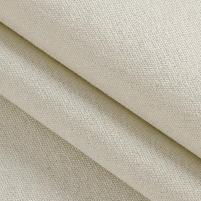 12oz Heavy Duty Canvas Fabric, 59" W Natural Cotton Duck Cloth 1 Yard | by The Yard, Durable, Thick & Heavy Sewing Material, for Arts & Crafts, Bags, Covers, Backings, Painting, Home Decor, Natural by Foreate