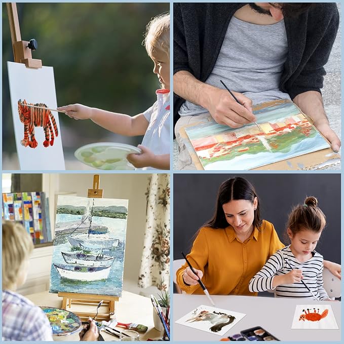 ESRICH Canvases for Painting 8Pack Painting Canvas with 9x12,8x10,4x6,Canvas Panels for Oil Paint,Watercolor,Acrylic Paint,Gouache and Tempera. - Image 5