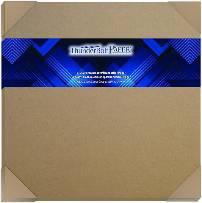 Chipboard - 4 Sheets 11x17 Inch 80pt Heavy Duty Kraft Paper Board for Backing Boards, Albums, Packaging by ThunderBoltPaper