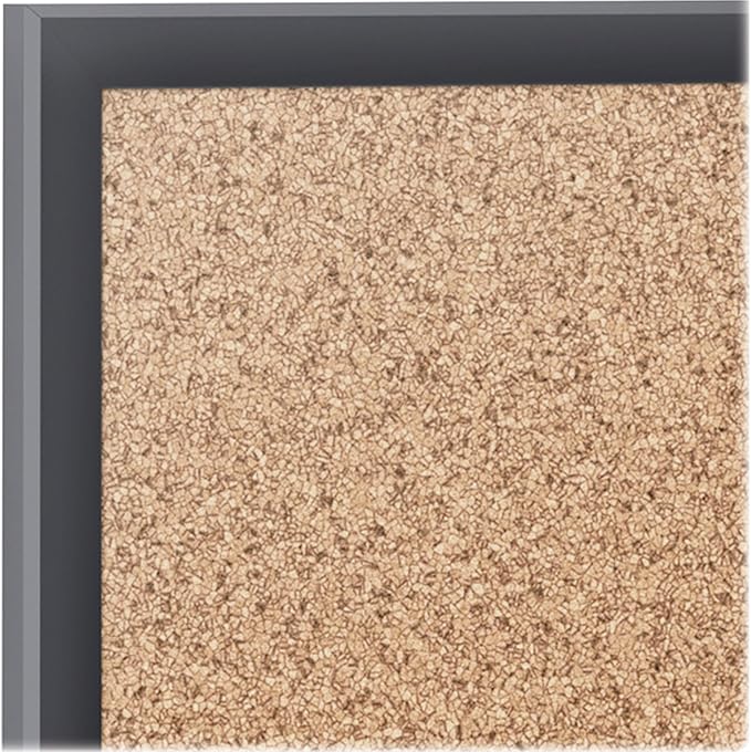 Quartet Cork Bulletin Board 72"W x 48"H Pin Board, Black Aluminum Frame (2307B) - Image 6