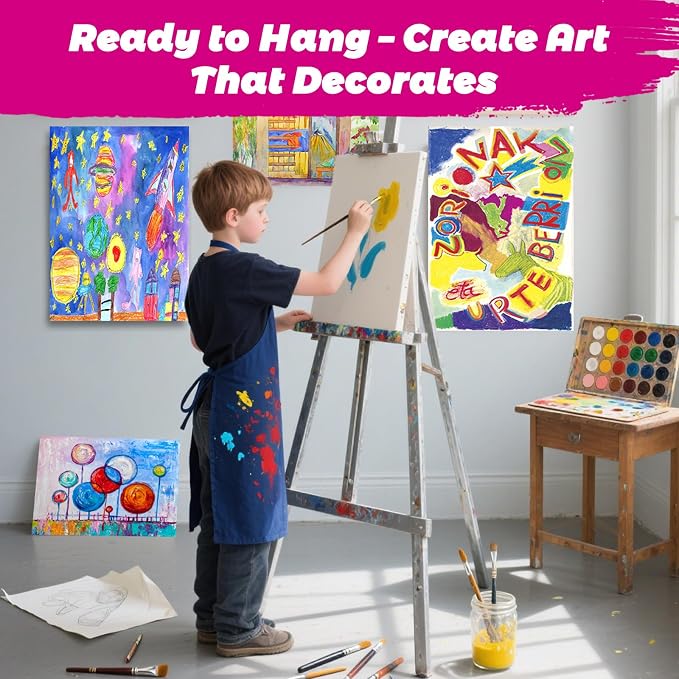 Stretched Canvas for Painting, 2Pack 24X36 Large Canvas for Painting, (280GSM) Triple Primed 2/3" Profile Cotton Professional Artist Quality Blank Canvas,Ready to Paint, Art Supplies for Acrylic, Oil - Image 5