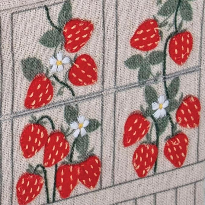 Hobby Gift Strawberry Greenhouse Sewing Box | Craft Storage Basket, Handle, Internal Accessories Tray, For Sewing Knitting and Hobby Supplies - Image 10