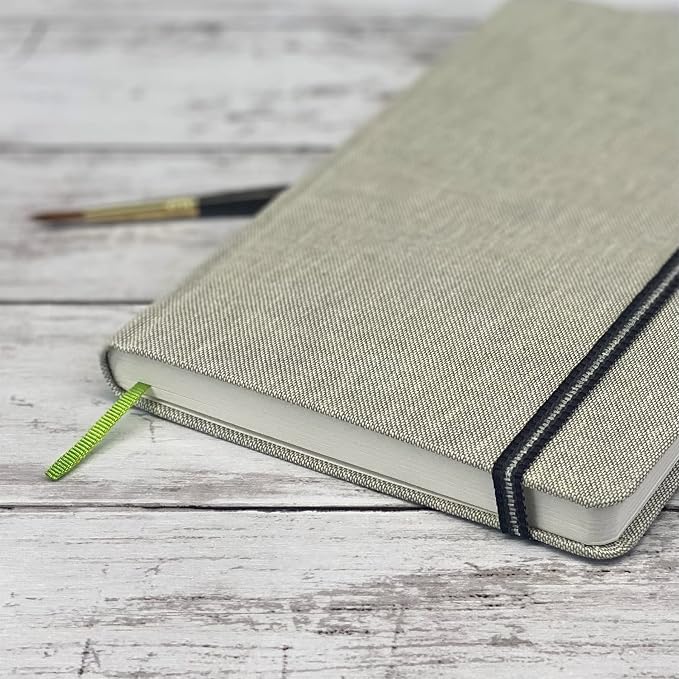 Handbook Journal Co. Artist Watercolor Journal, 140lb/300gsm Heavyweight Cold Press Paper, Square 8.25"x8.25", Natural European Linen Cover - Image 4