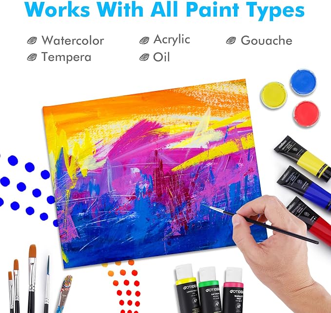 Canvas for Painting, 40pcs 9x12 Primed Bulk Painting Canvas Board for Kids and Adults, White Blank Canvas Panels for Acrylic Paint, Oil, Pour Art Supplies | for Kids and Adults, White Blank Canvas Panels for Acrylic Paint, Oil, Pour Art Supplies - Image 4
