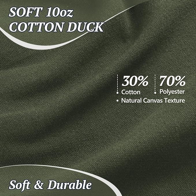 Canvas Fabric 10oz Cotton Upholstery Fabric Drop Cloth 12 Yard Army Green | Soft Duck Canvas Cloth, Thick Cotton Fabric By the Yard for Painting, Embroidery, Sewing, Cushion, Home Decor, Arts & Crafts - Image 5