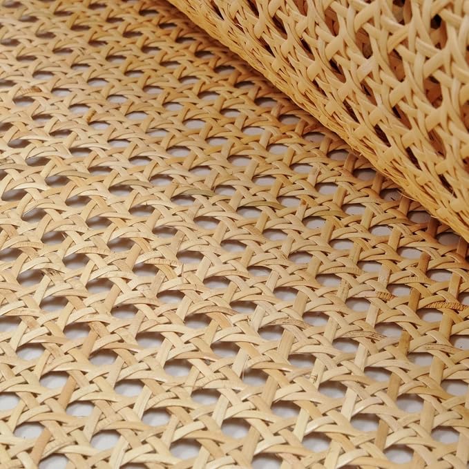 22" (1.8Feet) Width x 6.6 Feet Length Cane Webbing Large Size Roll, Rattan Natural, Rattan roll, Rattan Material, Caning Supplies, Caning Material from Origin Asia for Rattan Furniture, Cane Chair by Unknown