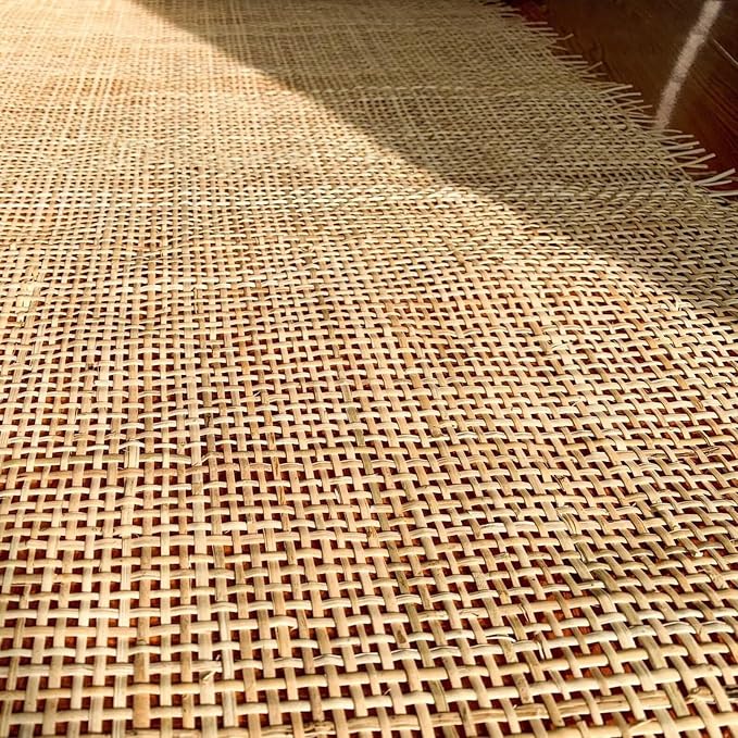 32"(2.7Feet) Width x 5 Feet Length Natural Cane Webbing Large Size Rattan Roll, Caning Material, Cane Webbing roll, Rattan Material Fabric Sheet from Origin Asia for Furniture Chair Dresser Cabinet - Image 4
