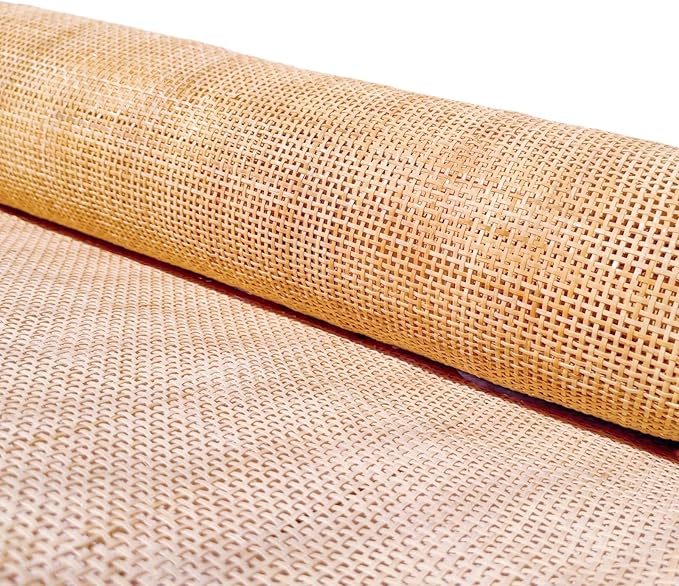 32"(2.7Feet) Width x 6.6 Feet Length Natural Cane Webbing Large Size Rattan Roll, Caning Material, Cane Webbing roll, Rattan Material Fabric Sheet from Origin Asia for Furniture Chair Dresser Cabinet by Unknown