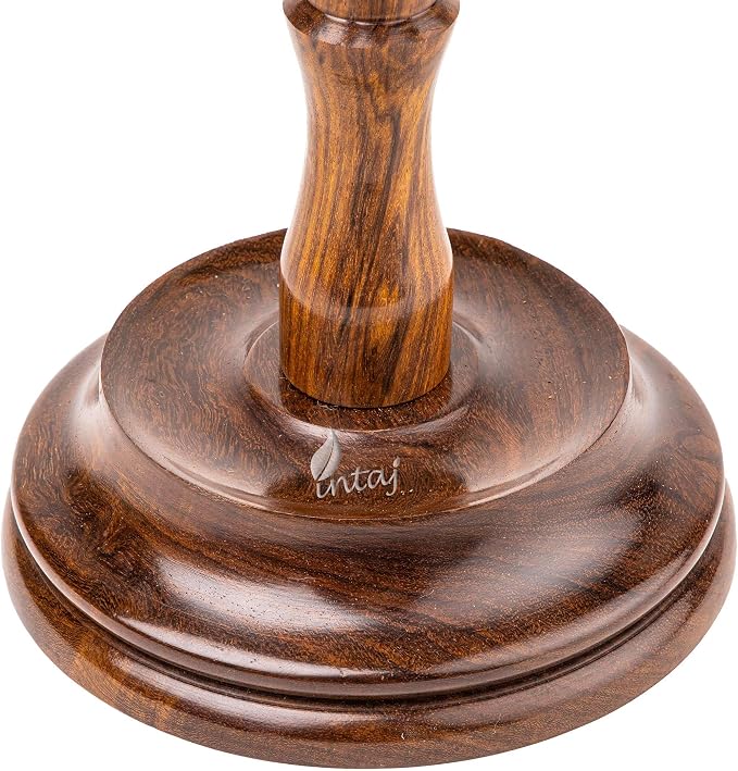 Rosewood Yarn Swift, Wooden Umbrella Hank Holder for Knitting | Umbrella swift opens to hold a full hank taut, spins freely, folds flat for storage, tabletop clamp. - Image 7