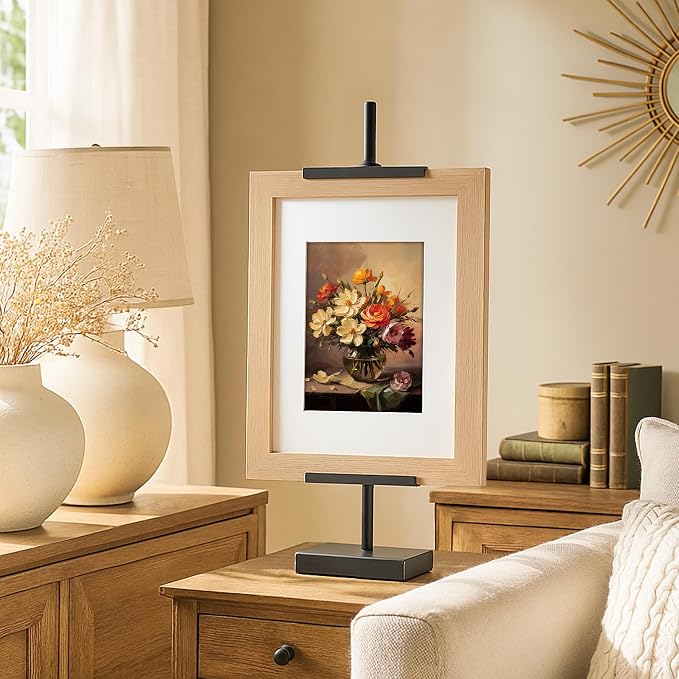 Americanflat 18" Adjustable Tabletop Easel Stand for Picture Frames up to 10x8 - Ideal Picture Frame Stand to Display Art, Signs, or Photos - Use Easel Stands for Home or Events - Black - Image 5
