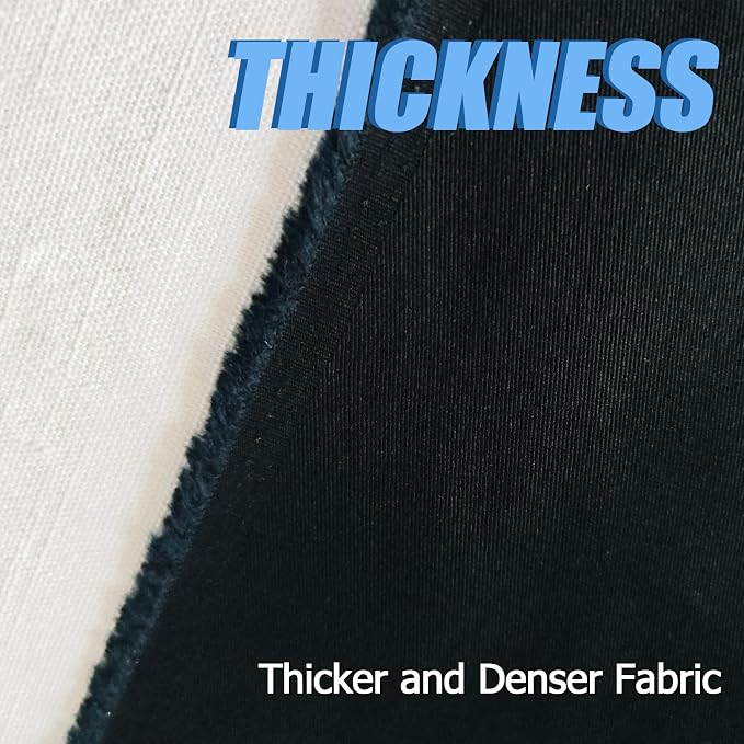 2 Yard Black Twill Cotton Canvas Fabric,Natural Thick Cotton Poplin Fabric by The Yard,59 Inches Wide 100% Cotton, Embroidery Muslin Quilting Fabric Material for Sewing Material Apparel Cloth - Image 2