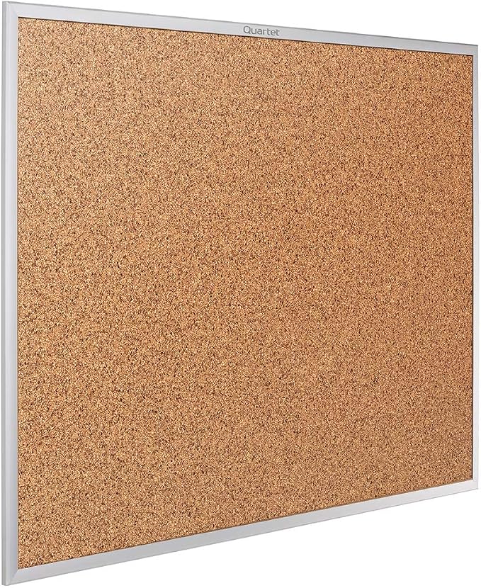 Quartet Cork Bulletin Board 72"W x 48"H Pin Board, Silver Aluminum Frame (2307) - Image 4
