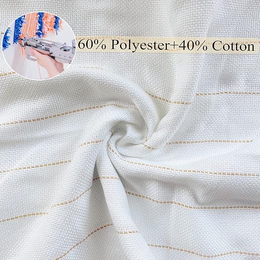 197in Large Primary Tufting Cloth with Marked Lines, Monks Cloth Punch Needle Fabric for Tufting Gun Rug Punch - Image 2
