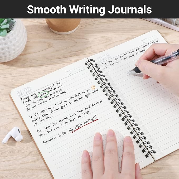 EUSOAR Spiral Journal Notebook, A5 12 Pack 5.5" x 8.3" 120 Pages Lined Travel Writing Notebooks Journal, Memo Notepad Sketchbook, Students College Office Business Subject Diary Ruled Book Journal - Image 6