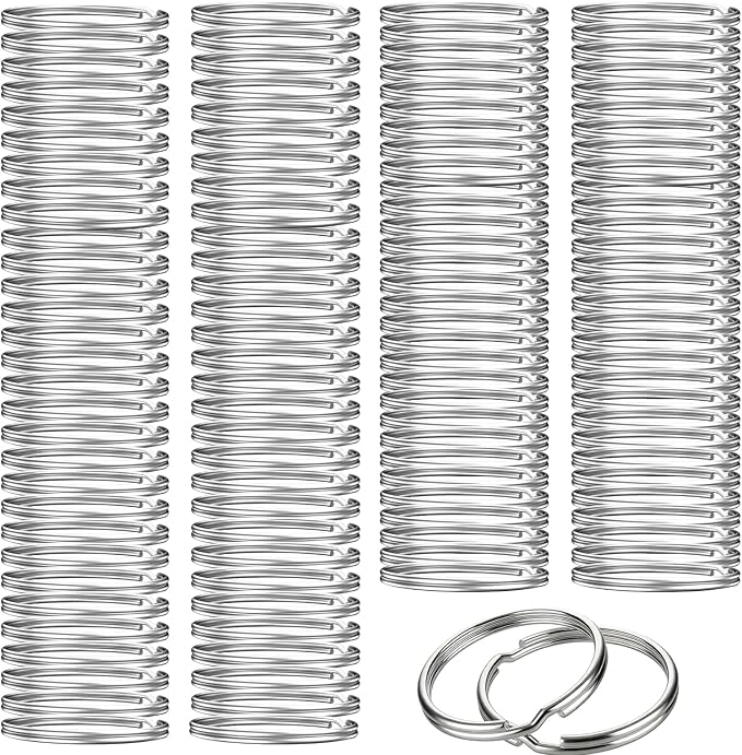 500PCS Key Rings Bulk,1 Inch (25mm) Split Metal Alloy Keychain Rings | Sturdy alloy split key‑rings fit jewelry‑making,bag pendants,handmade crafts and daily key‑organizing by YoufocusonlovinglifeWefocusonsimplifyingit