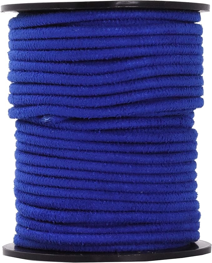 Mandala Crafts 3mm Round Blue Faux Suede Vegan Leather, Jewelry Making | 11 Yards Durable Leather Strings for Bracelets, Necklaces, Braiding, Dream Catchers, Chokers, Pendants & Lacing by MandalaCrafts