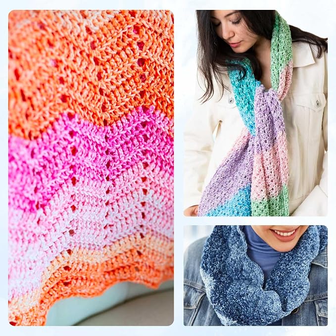 Lion Brand Yarn Mandala Ombre 551-219 Chi | 3 Skeins, Same Dye Lot, Project Bag, CYC #4 Worsted, 100% Acrylic, Ideal for Crochet, Knitting Baby Blankets, Shawls - Image 3