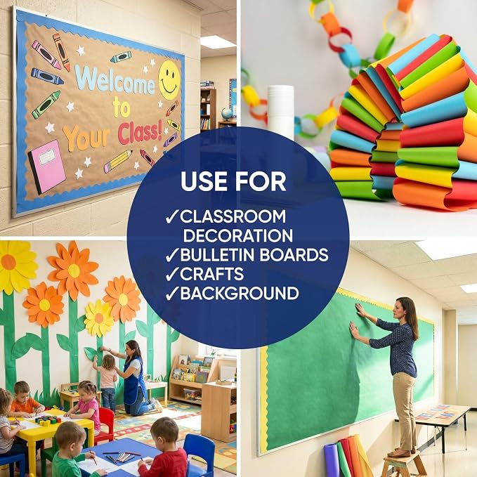 Lilac Construction Paper Roll 36" x 100 ft – Made in USA – 36" Bulletin Board Paper for Classroom & School, Teachers & Kids - Image 7