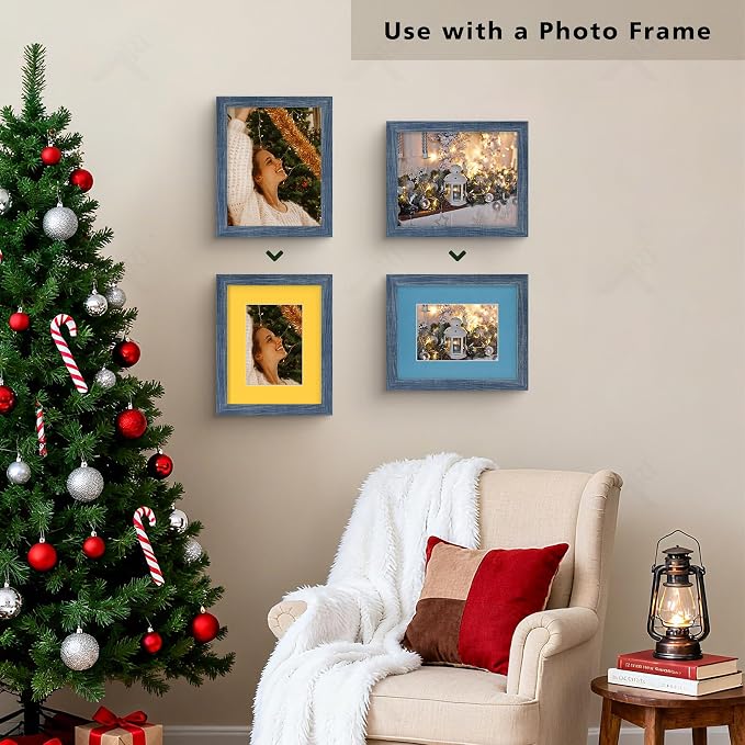 Golden State Art 10 Pack 8x10 Picture Mats for 5x7 Photos+Backings+Bags | Mixed Colros Acid-Free Pre-Cut Photo Mats 4.5x6.5 Opening for 5x7 Pictures Prints with White Core Bevel Cut Mattes Sets - Image 7