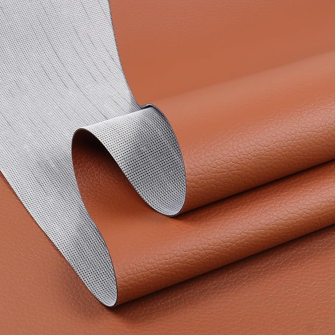 Marine Vinyl Fabric Waterproof Leather Material 55"×36" Brown | Soft Marine Faux Leather Sheets 0.6mm Thick Anti-UV Non-Peeling for Upholstery Boat Seat Automotive Furniture DIY Crafting - Image 8