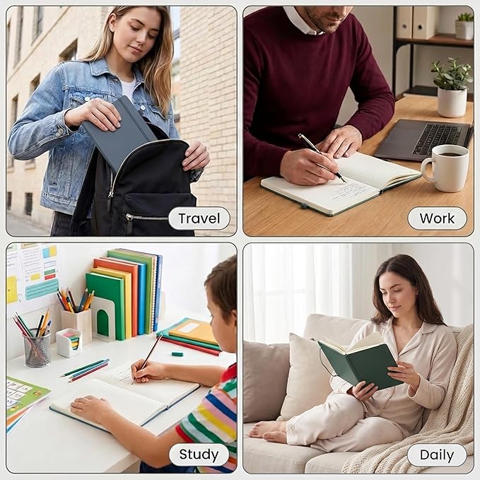 &And Per Se Lined Journal Notebook, 160 Pages, A5 5.7 x 8 inches College Ruled Thick Paper Notebook Journals for Writing, Hardcover Notebooks for Women Men Office School (1 Pack, Chocolate) - Image 6