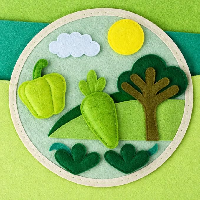WILLBOND 12 Pcs 37 x 20 Inch Large Felt Fabric Sheets by The Yard 1.2 mm Soft Craft Felt Sheet 12 Assorted Color for DIY Summer Decor Graduation Gift Sewing Patchwork(Green Series) - Image 6