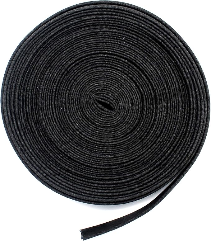 1/2" Wide Double-fold Bias Tape ~ Poly Cotton (5 Yards, Black)- Made in USA - Image 2