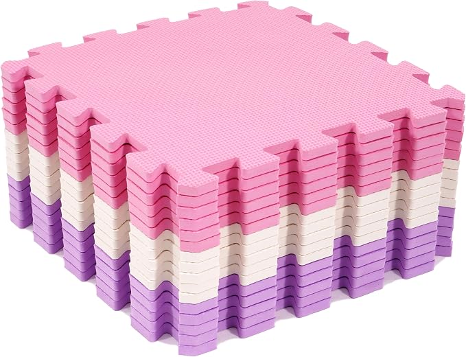 BalanceFrom Foam Floor Tiles for Kids - Non-Toxic Comfortable Baby Play Mat and Interlocking Foam Tiles for Crawling & Development, Soft Play Mat for Babies, 36 Tiles Cover 36 SQ SF - Image 4