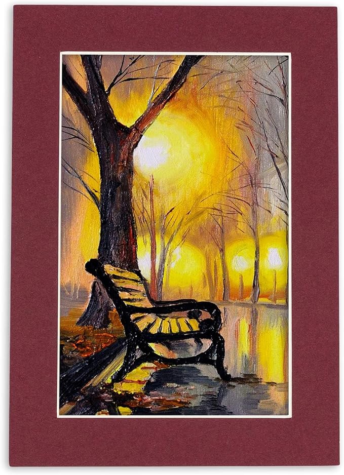 11x14 Mat for 12x18 Frame - Precut Mat Board Acid-Free Show Kit with Backing Board, and Clear Bags Maroon 11x14 Photo Matte Made to Fit a 12x18 Picture Frame Matboard for Framing, Pack of 1 Mat - Image 9