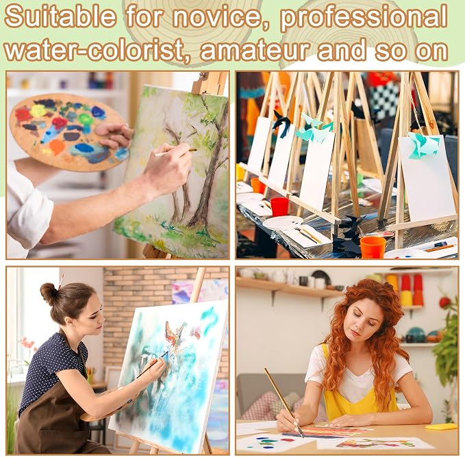 TaoBary 300 Pcs Watercolor Paper 8 X 12 Inch 230 GSM, Cold Press White | Bulk Packs Ideal for Beginner Class Practice, Acid-free Sketch Painting, Cold Press Texture Suits Adults Drawing Craft - Image 6