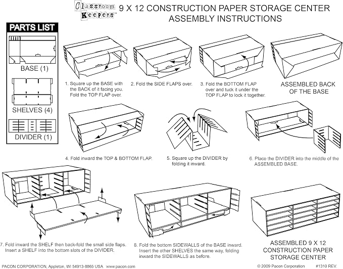 Classroom Keepers 9" x 12" Construction Paper Storage, 15-Slot, White, 9-3/8"H x 29-1/4"W x 12-7/8"D, 1 Unit - Image 4