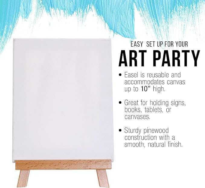 US Art Supply 10.5" Small Wooden Tabletop Easel (12 Pack) for Painting and Display Stand - A-Frame Table Top Easel, Canvas Holder - Image 4
