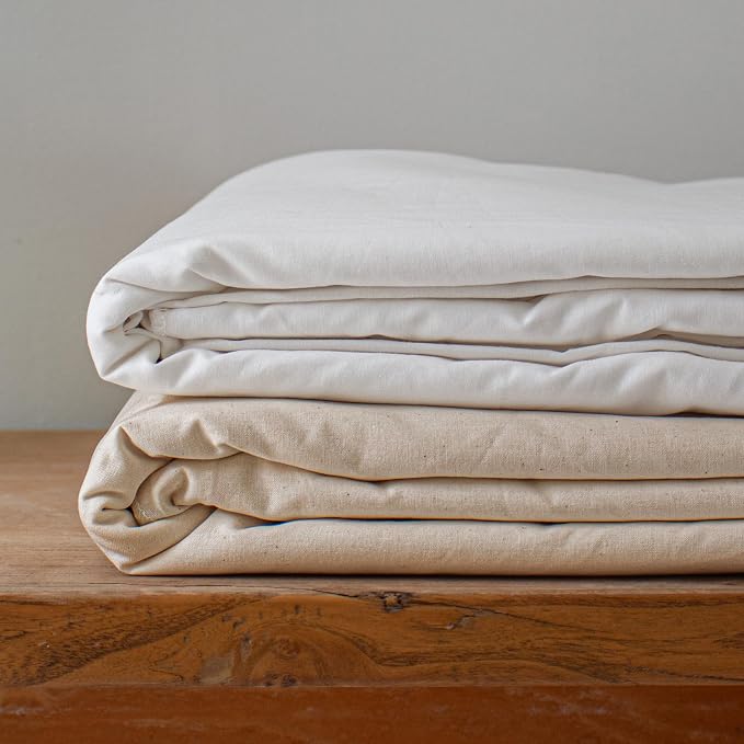 Simple&Opulence 100% Cotton Muslin Fabric 58 Inch Wide by Yard, Bleached White Lightweight Fabric for Sewing, Draping Material, Textile, Apparel Cloth(5 Yards) by SimpleOpulence