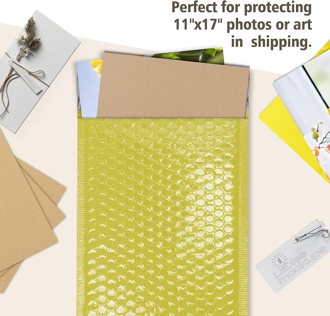Golden State Art 50 Pack 11x17 Corrugated Cardboard Sheet 1/8" Flat Inserts | Large Flat Layer Pads, Corrugated Card Board Inserts for Shipping, Packing, Mailing or DIY Art Crafts, Box Dividers (Brown) - Image 4