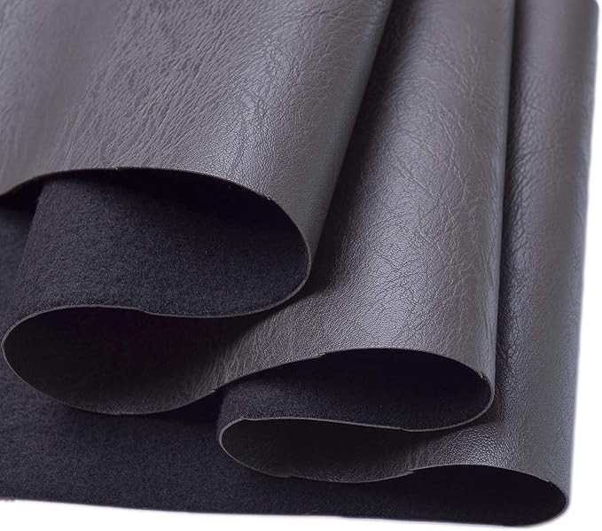Wento Thick 2 Yard Faux Leather Fabric Soft Skin Grain PU Leather Fabric for Furniture Cover Reupholster Sofa Chairs Cushions Vinyl Upholstery (2 Yards, Dark Gray) by Wento