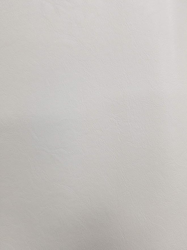 NAT Leathers | White Soft Faux Vegan Leather PU (Peta Approved Vegan) | 3 Yard (108 x 54 inch) Cut by The Yard | Synthetic Pleather Nappa 0.9 mm Smooth Upholstery | 108"x54" - Image 4