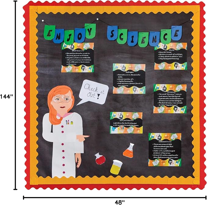 Fadeless Bulletin Board Paper, Fade-Resistant Paper for Classroom Decor | 47.25” x 12’, Chalkboard, 1 Roll - Image 5