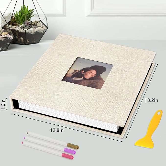 Zesthouse 18 In Photo Album Self Adhesive with Picture Display Window, 3-Ring Scrapbook Albums 60 Pages Holds 10x12 8x10 5x7 4x6 Photos, DIY Photo Book Ideal Gift for Family Wedding Baby - Image 2