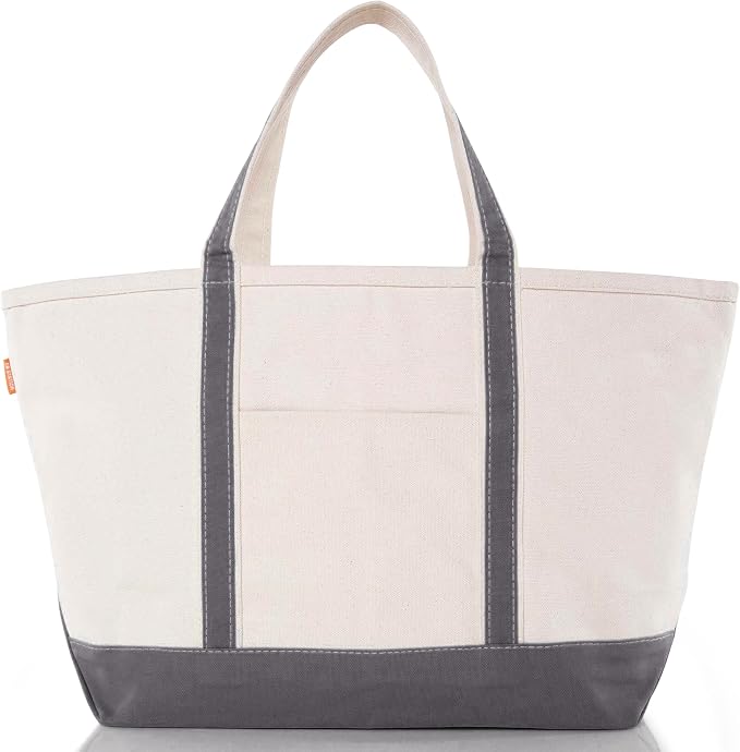 CB STATION Large Classic Tote - Canvas Tote Bag for Women - Multi-Colored Design, Perfect for Travel and Shopping by CBSTATION